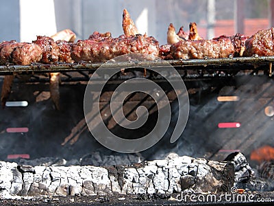 Grill and charcoal Stock Photo