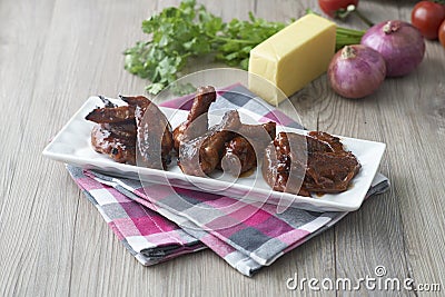 Grill chicken wings Stock Photo