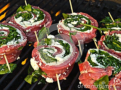 Grill Cooking Stock Photo