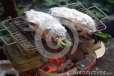 Grill fishes Stock Photo