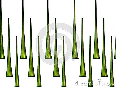 Grill gate design looks vertical hanging lamp Stock Photo