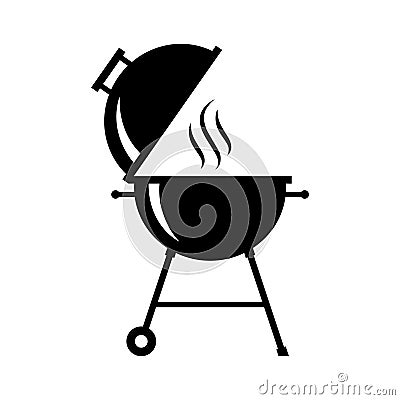 Hot grill graphic black symbol Cartoon Illustration