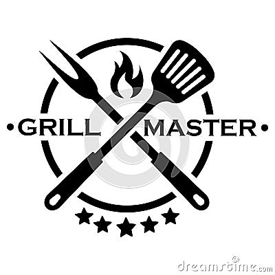 Grill master icon vector set. BBQ illustration sign collection. Grill menu symbol or logo. Vector Illustration