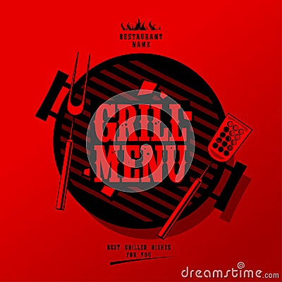Grill menu. Vector Illustration