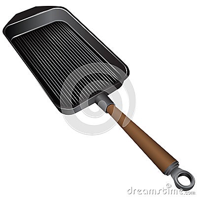 Grill pan Vector Illustration