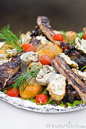 Grilled appetizer Stock Photo