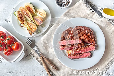 Grilled beef steak Stock Photo