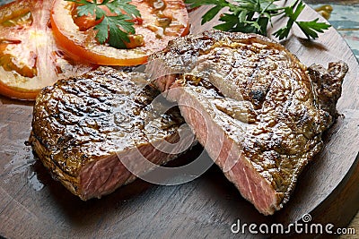 Grilled beef steak Stock Photo