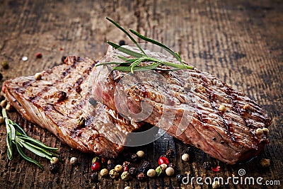 Grilled beef steak Stock Photo