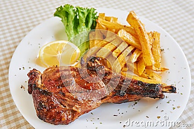 Grilled beefsteak Stock Photo