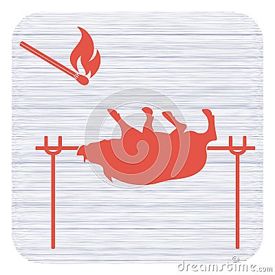 Grilled boar icon Vector Illustration