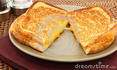 Grilled Cheese Sandwhich Stock Photo