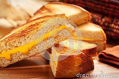 Grilled Cheese Sandwich Stock Photo