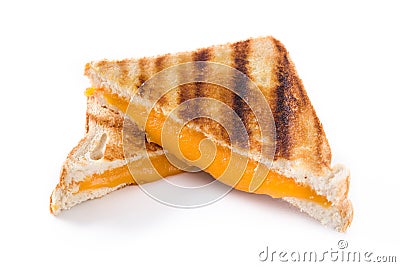 Grilled cheese sandwich isolated Stock Photo