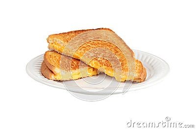 Grilled cheese sandwich on a plate Stock Photo