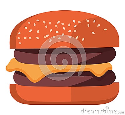 Grilled cheeseburger design Vector Illustration