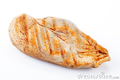 Grilled chicken breast with clipping path Stock Photo
