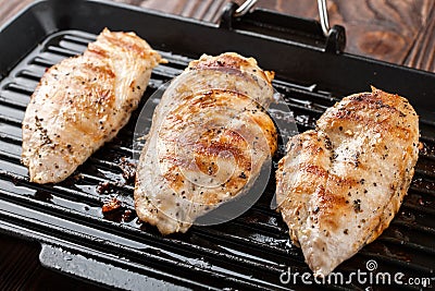 Grilled chicken breast fillet Stock Photo