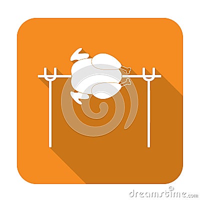 Grilled chicken icon Vector Illustration