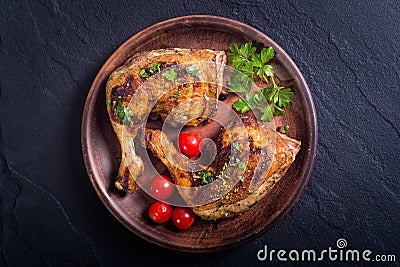 Grilled chicken legs Stock Photo