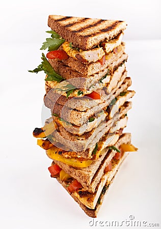 Grilled Chicken Sandwiches Stock Photo
