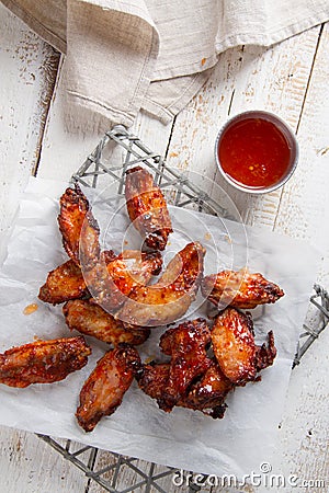 Grilled chicken wing Stock Photo