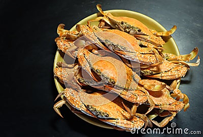 Grilled Crabs Stock Photo