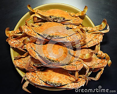 Grilled Crabs Stock Photo