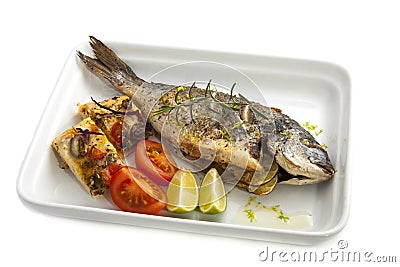 Grilled dorade Stock Photo