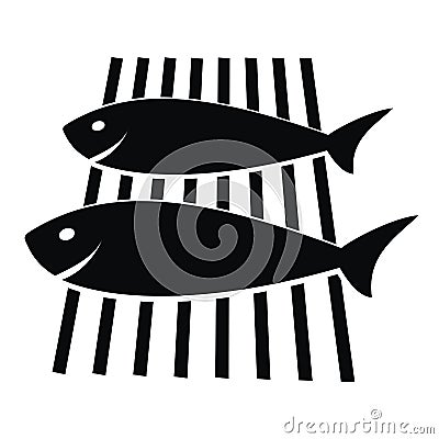 Grilled fish Vector Illustration