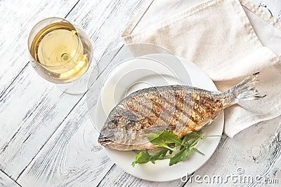 Grilled gilt-head bream Stock Photo