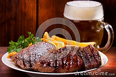 Grilled meat Stock Photo