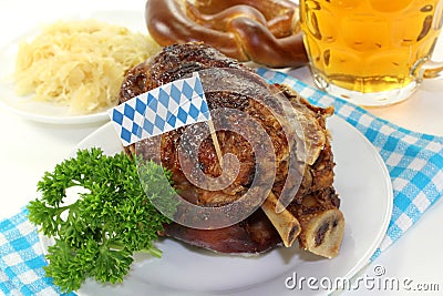 Grilled pork knuckle Stock Photo