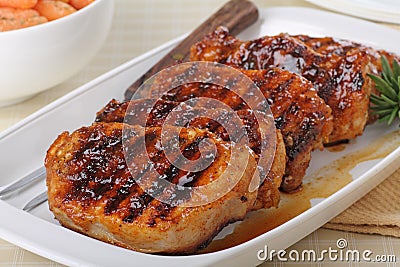 Grilled Pork Loin Stock Photo