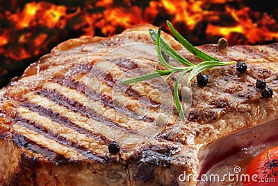 Grilled pork meat Stock Photo