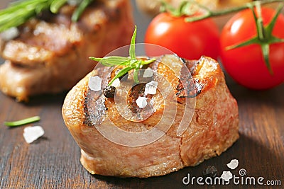 Grilled pork medallion Stock Photo