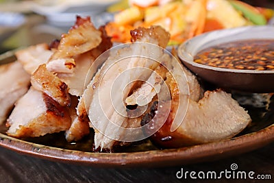 Grilled pork is one of most popular Thai dishes Stock Photo