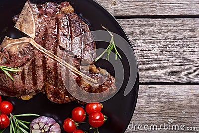 Grilled porterhouse beef steak Stock Photo