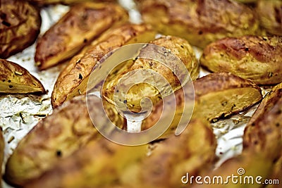 Grilled Potatos Stock Photo