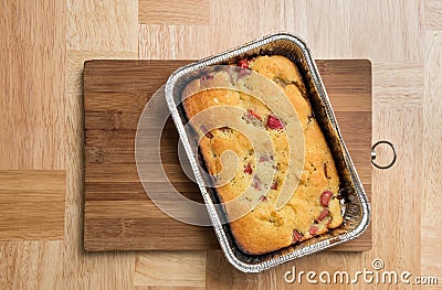Grilled Rhubarb Cake Stock Photo