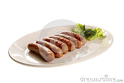 Grilled sausage Stock Photo