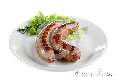 Grilled sausage Stock Photo