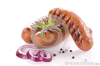 Grilled sausage Stock Photo