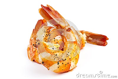 Grilled shrimp Stock Photo