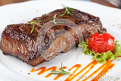 Grilled sirloin steak Stock Photo