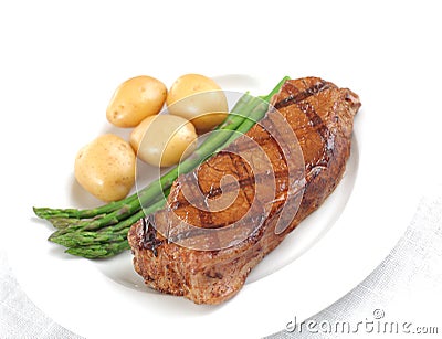 Grilled steak - Juicy beef Stock Photo