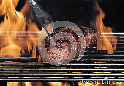 Grilled Steak Stock Photo