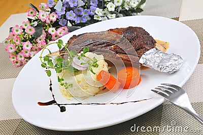 Grilled steak Stock Photo