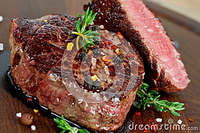 Grilled steak Stock Photo