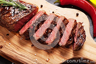 Grilled striploin steak Stock Photo